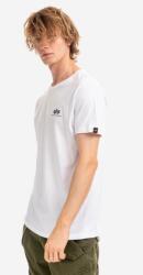 Alpha Industries pamut póló Backprint T 128507 09 fehér, nyomott mintás - fehér L