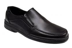  Pantofi barbati casual din piele naturala, marimi pana la 47, cu elastic, pe calapod lat, GKR10N