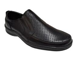 Made In Romania Pantofi barbati casual din piele naturala, perforati, cu elastic, calapod lat - GKR23N