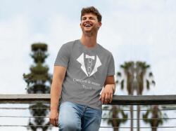 Personal Tricou bărbați pereche cu text personalizat - Cavaler de onoare costum Mărimea - Adult: XL, Culori: Gri