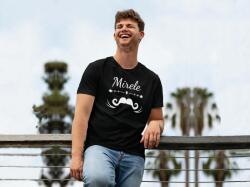 Personal Tricou bărbați - Mire mustață Mărimea - Adult: XL, Culori: Negru
