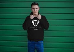 Personal Hanorac bărbați cu text personalizat - Cavaler de onoare costum Mărimea - Adult: M, Culori: Negru
