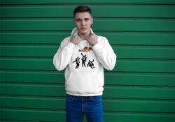 Personal Hanorac bărbați - Echipa mirelui Siluetă Mărimea - Adult: M, Culori: Alb