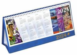 Csízió Asztali naptár 1 álló 2024 Csízió kék napi motivációval 53 lapos-méret: 310x160 mm
