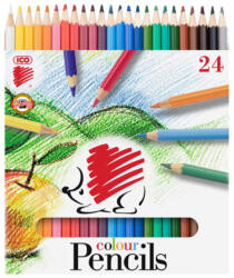 ICO Süni színes ceruza 24-es, hatszögletű