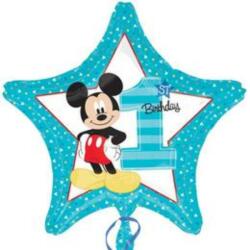 ANAGRAM 18 inch-es Mickey Mouse Csillag Alakú Első Szülinapi Fólia Lufi