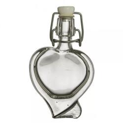 Glass Product Csatos üveg szív alakú, 40 ml