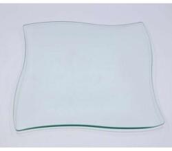 Glass Product Üvegtál négyszögletes hullámos széllel 20x20cm