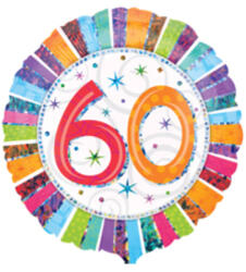 ANAGRAM 18 inch-es Radiant Birthday 60-as Születésnapi Fólia Lufi