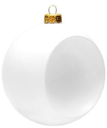 AKRIL Műanyag fehér gömb mélyedéssel 12cm