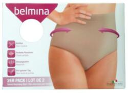 Belmina Set 2 perechi, Chilot modelator fara cusaturi Belmina, 60 den, Microfibra, Alb, M