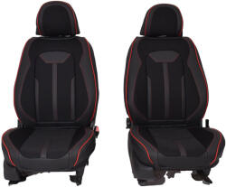 Honda Accord Kombi Méretezett Üléshuzat -vesta Bőr/Szövet -Piros/Fekete- 2 Első Ülésre