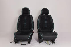 Honda Cr-V 2011-Ig Méretezett Üléshuzat -Diana Bőr/Szövet -zöld/Fekete- 2 Első Ülésre