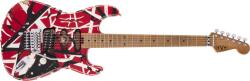 EVH Striped Series LH Red with Black and White Stripes