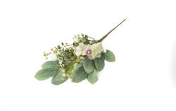 D&D Selyemvirág ág hortenziával 45cm zöld, fehér (DD65010)
