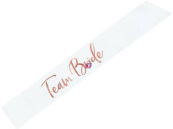 D&D Vállszalag "Team Bride" textil 75cm fehér, rosegold (SWP7-008)