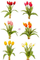 D&D Selyemvirág Tulipán csokor műanyag 35cm színes 6 féle (A2397301)