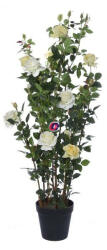D&D Selyemvirág rózsabokor műanyag kaspóban műanyag 167cm sárga (DD61194)