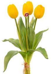 D&D Élethű gumi Tulipán csokor műanyag 35cm sárga (A2397306)