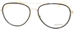 abOriginal Rame ochelari de vedere abOriginal, AB 2529A, aviator, negru auriu, metal, 56 mm x 14 mm x 138 mm (AB2529A)