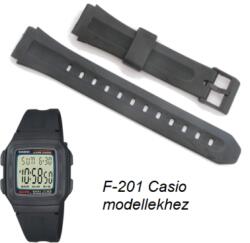 Casio F-201 Casio fekete műanyag szíj (Casio szíj F-201)
