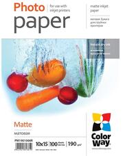 ColorWay fotópapír PM1901004R, matt, 190 G/M2, 10X15, 100 lap