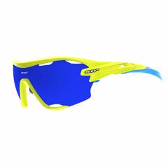 SH+ RG 5800 Sportszemüveg, neon/kék/Revo Laser Blue