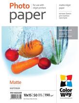 ColorWay fotópapír, prémium matt, 190 G/M, 10X15, 50 lap - euronics
