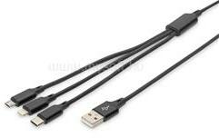 ASSMANN Digitus AK-300160-010-S USB-A átalakító kábel 1m Fekete (AK-300160-010-S) (AK-300160-010-S)