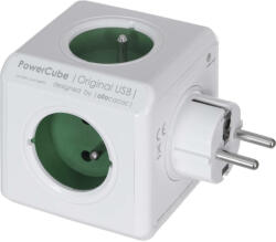 allocacoc PowerCube Original 4 Plug + 2 USB (2202GN)