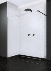 Radaway Walk-in, Radaway Modo New Black II Walk-in fekete zuhanyfal törölközőtartóval 95 átlátszó - zuhanykabin