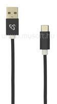 SBOX Kábel, CABLE USB Male -> TYPE-C Male 1.5 m Black (SBOX_USB-TYPEC-15B) (SBOX_USB-TYPEC-15B)