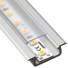 Lumines Type-Z Ezüst - Süllyeszthető LED szalagos alu profil (Átlátszó búrával) (LUMINES-Z2-S + LUMINESB-K2020-T (2,02m/pcs))