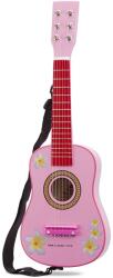 New Classic Toys Chitara Roz cu Flori Instrument muzical de jucarie