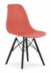 ARTOOL Skandináv stílusú szék, Artool, Osaka, PP, fa, vermilion és feket (ART-3597_1)