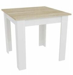 ARTOOL Étkezőasztal, Artool, fa, tölgy sonoma és fehér, 80x80x75 cm (ART-15385_1)