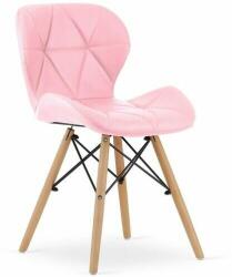 ARTOOL Skandináv stílusú szék, Artool, Lago, öko-bőr, fa, rózsaszín, 47x (ART-3798_1)