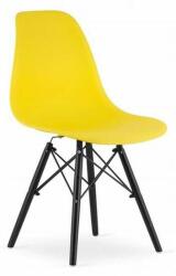 ARTOOL Skandináv stílusú szék, Artool, Osaka, PP, fa, sárga és fekete, 4 (ART-3592_1)
