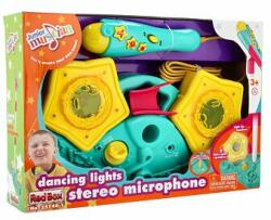 Teddies LUCES Microfon karaoke din plastic pe baterii cu lumină și sunet (00665478) Instrument muzical de jucarie