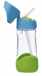 b.box Sticla de baut cu paie 450ml - albastru/verde (440)