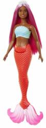 Mattel Barbie Dreamtopia: Színes hajú sellő baba narancssárga uszonnyal (HRR04) - jatekbolt
