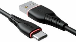 VIPFAN USB-USB-C kábel Vipfan Anti-Break X01, 3A, 1m (fekete) (X01TC-black) - wincity