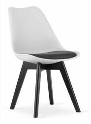 ARTOOL Konyha/nappali szék, Artool, Mark, PP, fa, fekete-fehér, párna fe (ART-3338_1)
