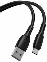 VIPFAN USB és USB-C kábel Vipfan Racing X05, 3A, 2m (fekete) (X05TC-2m-black) - wincity