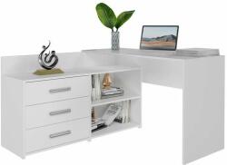 GreenSite Dany sarok íróasztal polccal, tárolóval, fehér (GSB5999114131791) (GSB5999114131791)