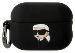 Apple Airpods Pro 2 Case Karl Lagerfeld Szilikon Karl Head 3D fekete