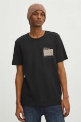 Medicine tricou din bumbac barbati, culoarea negru, cu imprimeu ZBYX-TSM911_99X