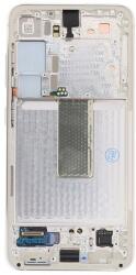 tel-szalk-19296952085 Samsung Galaxy S23 EU ver Ezüst előlap LCD keret, burkolati elem (tel-szalk-19296952085)