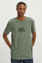 Medicine tricou din bumbac barbati, culoarea verde, cu imprimeu ZBYX-TSM914_97X