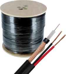 TSY Cable Cablu coaxial RG59 + alimentare 2x0.75, 305m, negru TSY-RG59+2X0.75-B (TSY-RG59+2X0.75-B)